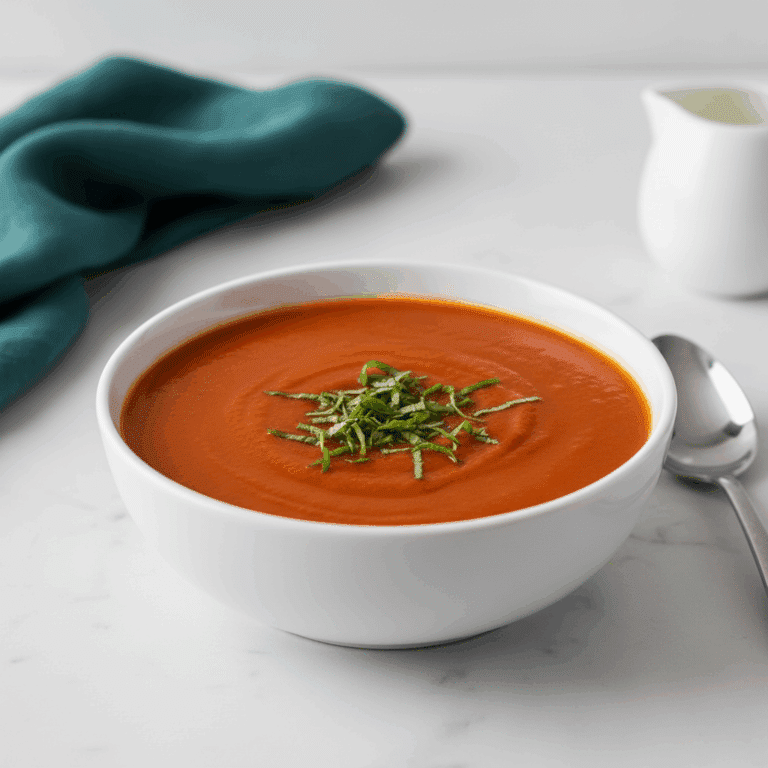 Creamy Roasted Red Pepper and Tomato Soup